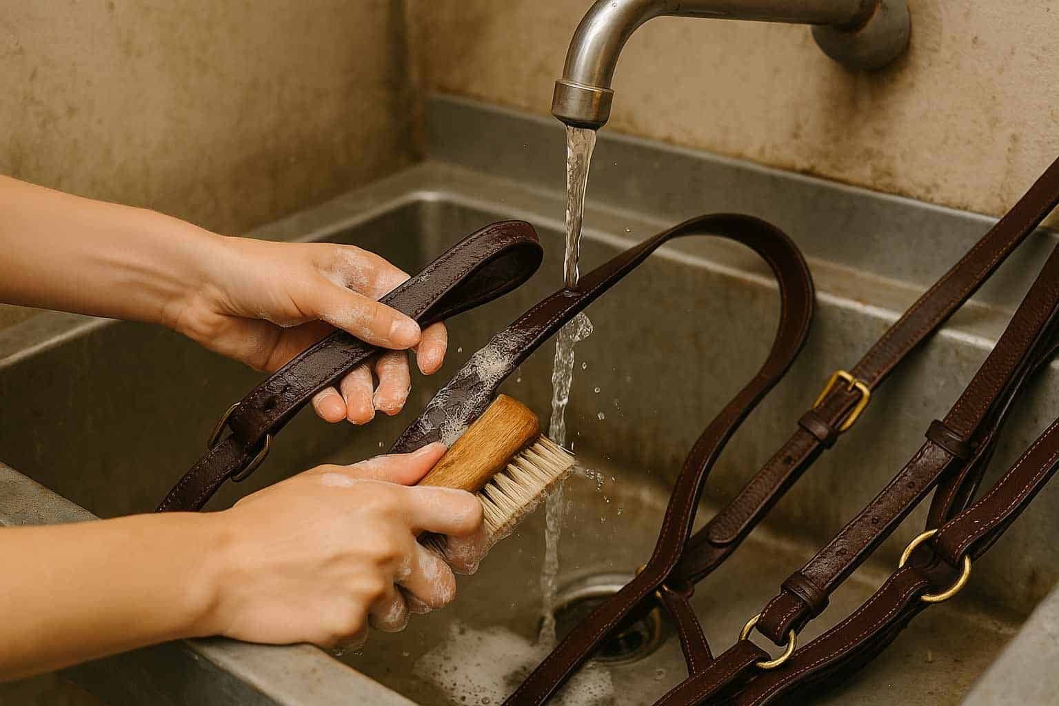 washing-horse-tack
